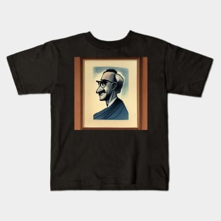 F.A. Hayek portrait | Cartoon style Kids T-Shirt